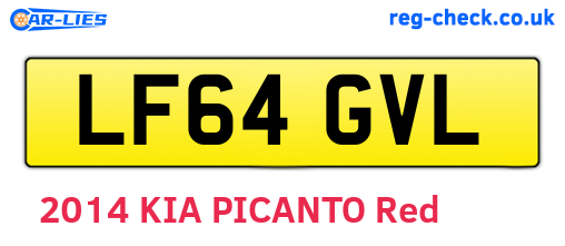 LF64GVL are the vehicle registration plates.