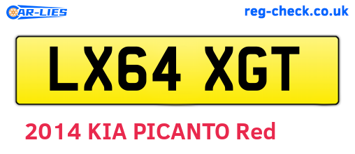 LX64XGT are the vehicle registration plates.