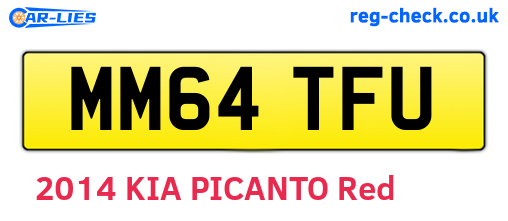 MM64TFU are the vehicle registration plates.