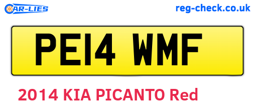 PE14WMF are the vehicle registration plates.