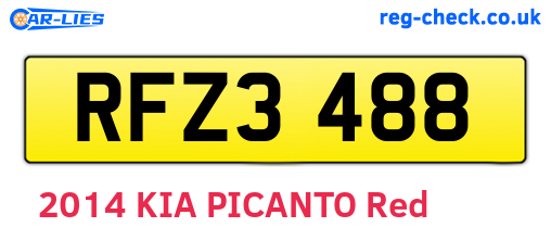 RFZ3488 are the vehicle registration plates.