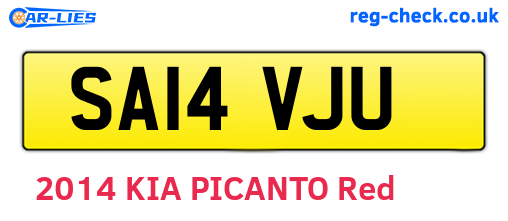 SA14VJU are the vehicle registration plates.