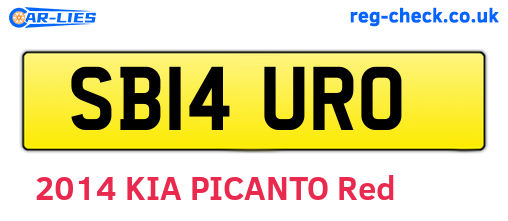 SB14URO are the vehicle registration plates.