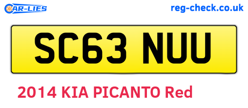 SC63NUU are the vehicle registration plates.
