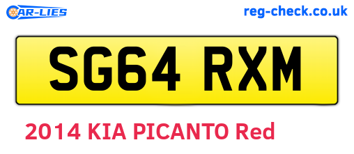SG64RXM are the vehicle registration plates.