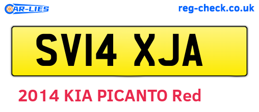 SV14XJA are the vehicle registration plates.