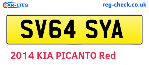 SV64SYA are the vehicle registration plates.