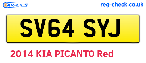 SV64SYJ are the vehicle registration plates.