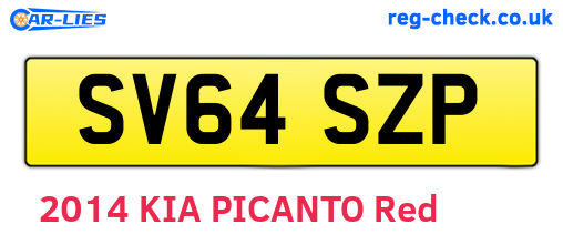 SV64SZP are the vehicle registration plates.