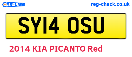 SY14OSU are the vehicle registration plates.