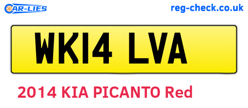 WK14LVA are the vehicle registration plates.