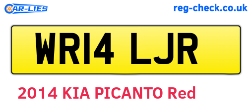 WR14LJR are the vehicle registration plates.