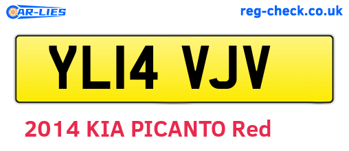 YL14VJV are the vehicle registration plates.