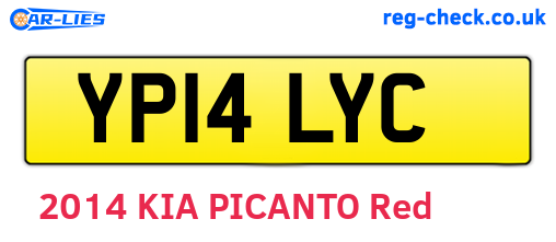 YP14LYC are the vehicle registration plates.
