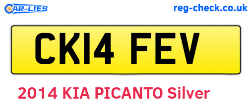 CK14FEV are the vehicle registration plates.