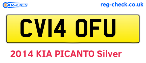 CV14OFU are the vehicle registration plates.