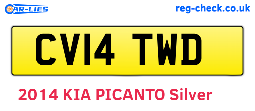CV14TWD are the vehicle registration plates.