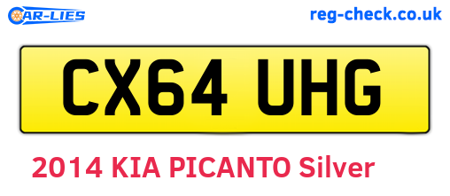 CX64UHG are the vehicle registration plates.