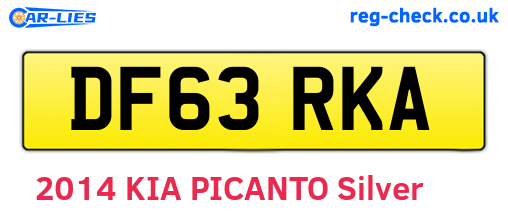 DF63RKA are the vehicle registration plates.