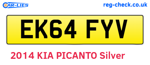 EK64FYV are the vehicle registration plates.