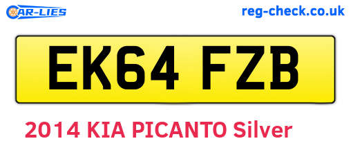 EK64FZB are the vehicle registration plates.
