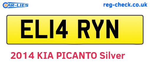 EL14RYN are the vehicle registration plates.