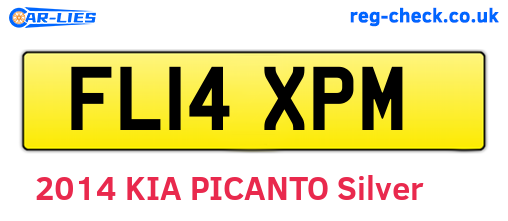 FL14XPM are the vehicle registration plates.