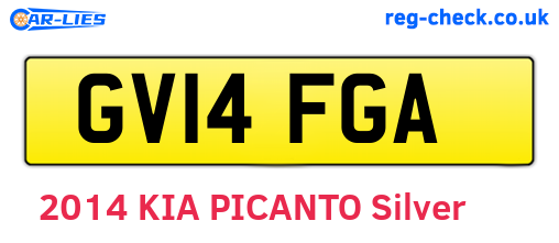 GV14FGA are the vehicle registration plates.