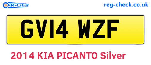 GV14WZF are the vehicle registration plates.