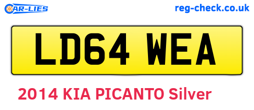 LD64WEA are the vehicle registration plates.