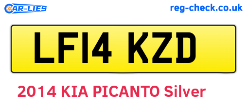LF14KZD are the vehicle registration plates.