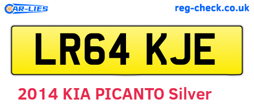 LR64KJE are the vehicle registration plates.