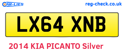 LX64XNB are the vehicle registration plates.