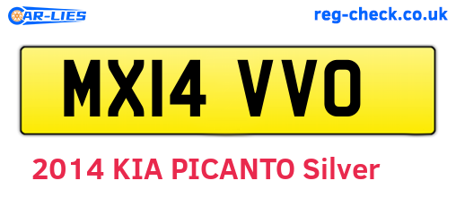 MX14VVO are the vehicle registration plates.