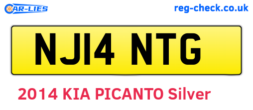 NJ14NTG are the vehicle registration plates.