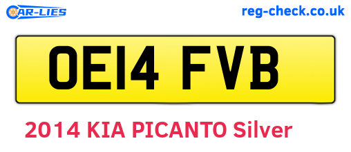 OE14FVB are the vehicle registration plates.
