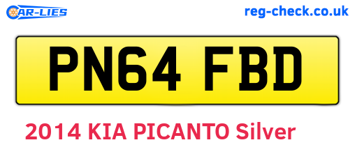 PN64FBD are the vehicle registration plates.