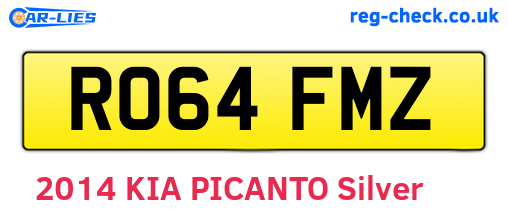 RO64FMZ are the vehicle registration plates.