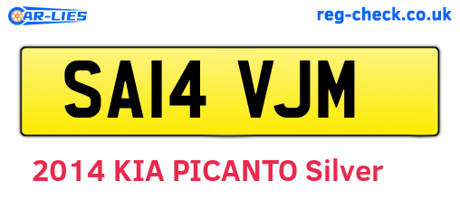 SA14VJM are the vehicle registration plates.