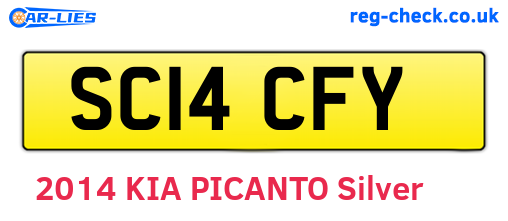SC14CFY are the vehicle registration plates.