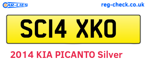 SC14XKO are the vehicle registration plates.