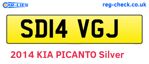SD14VGJ are the vehicle registration plates.