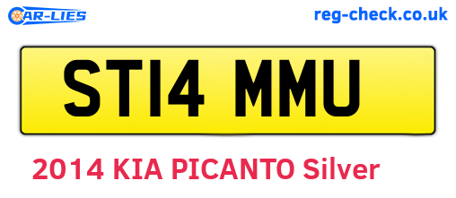 ST14MMU are the vehicle registration plates.