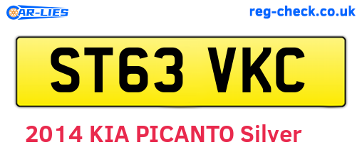 ST63VKC are the vehicle registration plates.