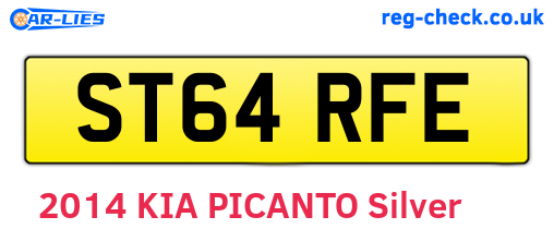 ST64RFE are the vehicle registration plates.