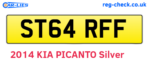 ST64RFF are the vehicle registration plates.