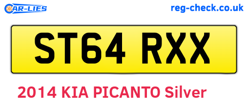 ST64RXX are the vehicle registration plates.