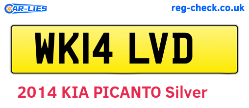 WK14LVD are the vehicle registration plates.