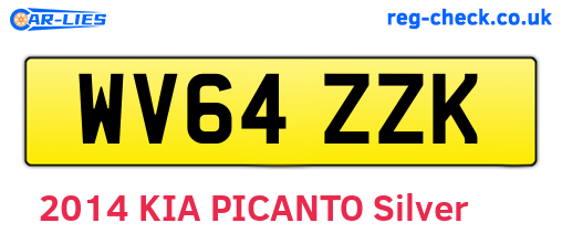 WV64ZZK are the vehicle registration plates.