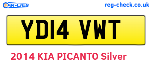 YD14VWT are the vehicle registration plates.